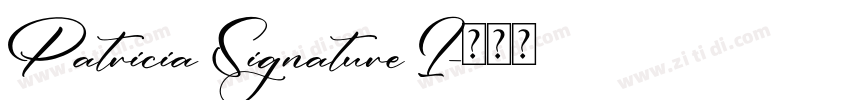 Patricia Signature I字体转换